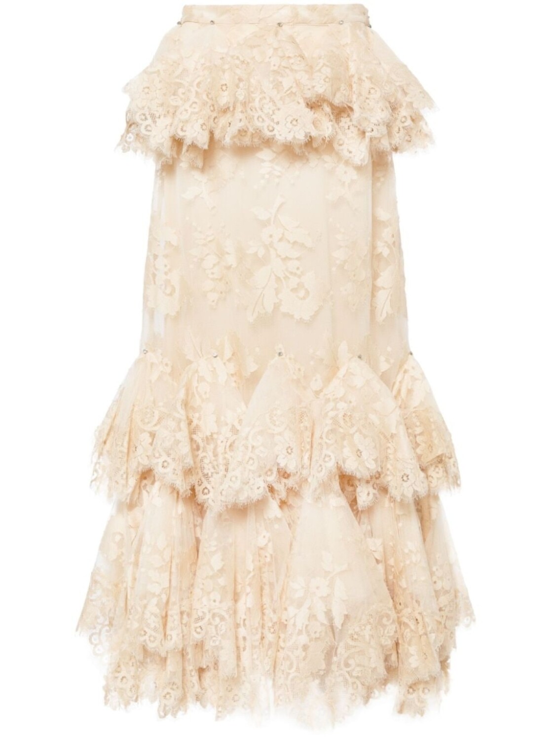

Юбка-платок из кружева ZIMMERMANN eden, серый