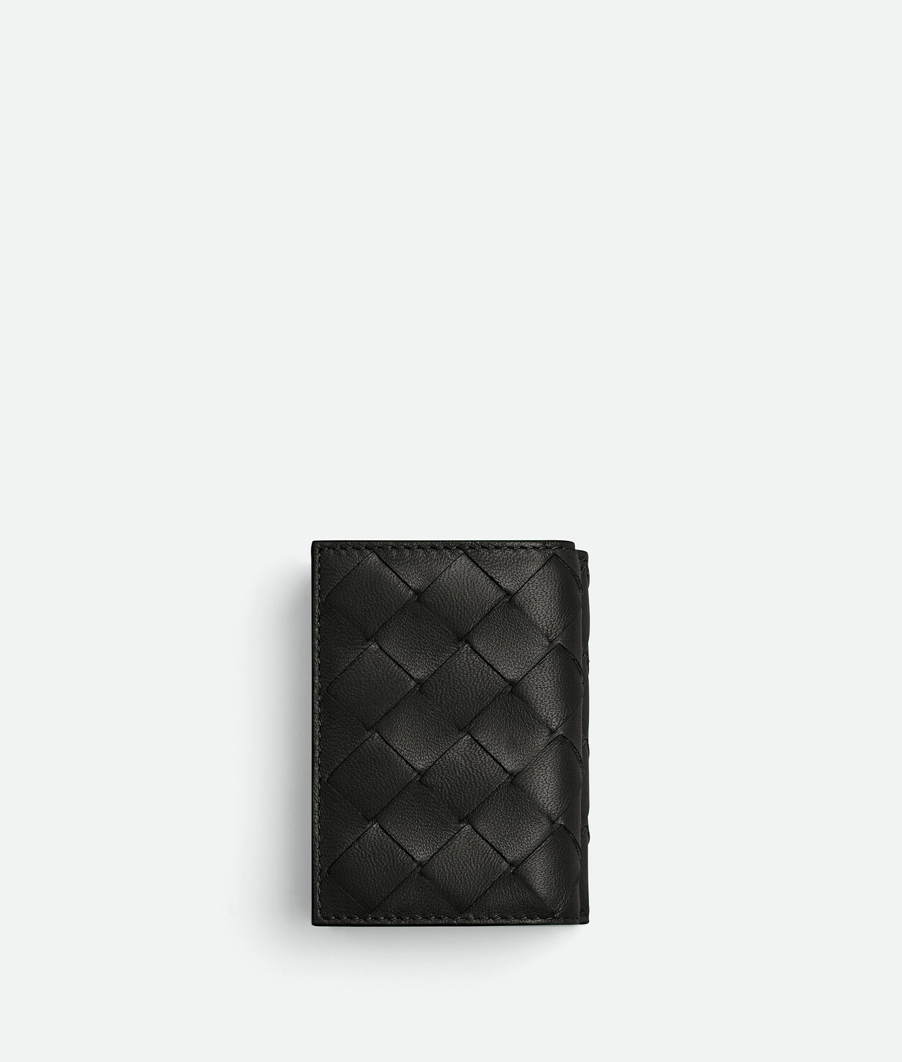 

Крошечный кошелек Intrecciato на тройной молнии Bottega Veneta, черный