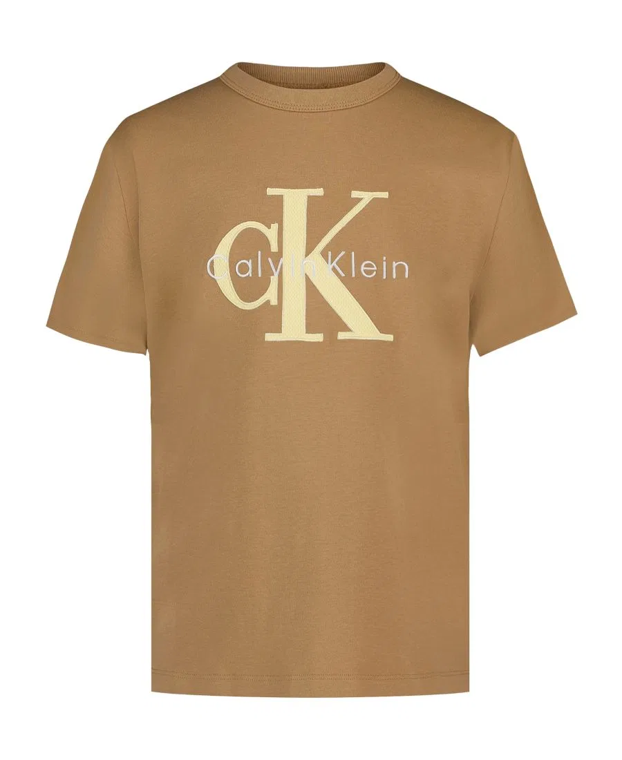 Детская футболка с коротким рукавом и сетчатой аппликацией, размер 8-16 Calvin Klein