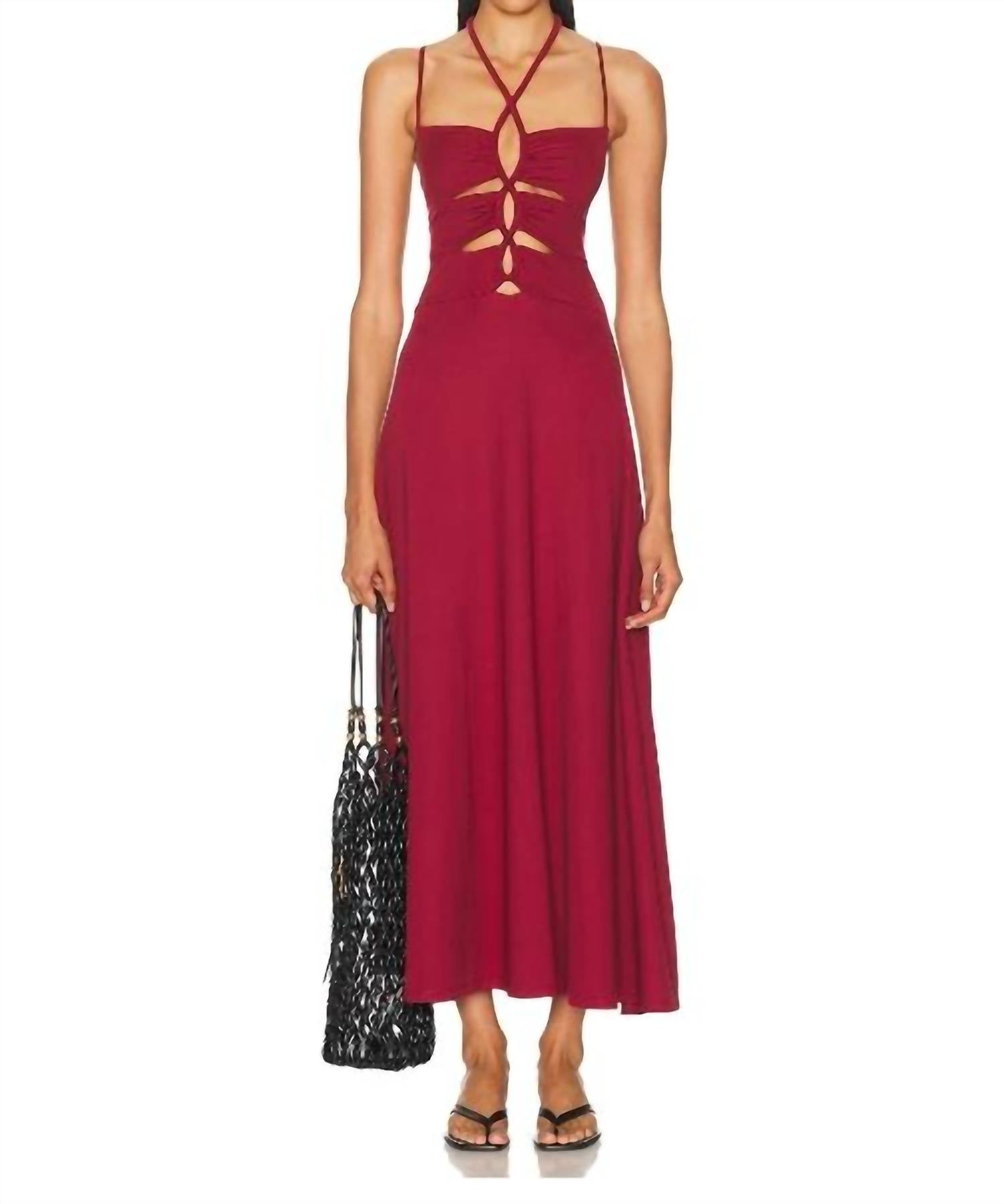 

Рио Андалуз платье миди в винном Johanna Ortiz, Wine