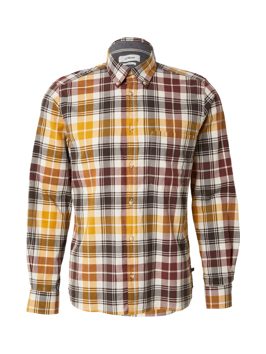 

Рубашка на пуговицах классического кроя s.Oliver, желтый