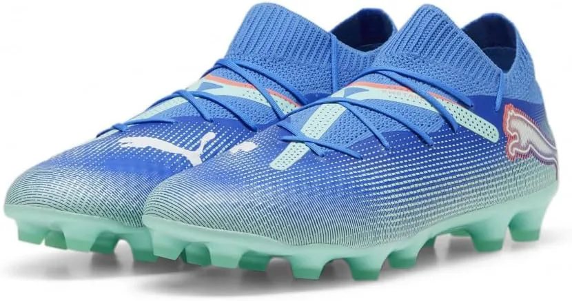 Мужские футбольные бутсы PUMA для грунта и искусственной травы, белый/мятный — фото 4
