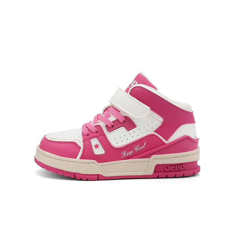 

Детские скейтерские кроссовки Mid Top Kids' Jeep, Chanel Розовая кожаная верхняя часть