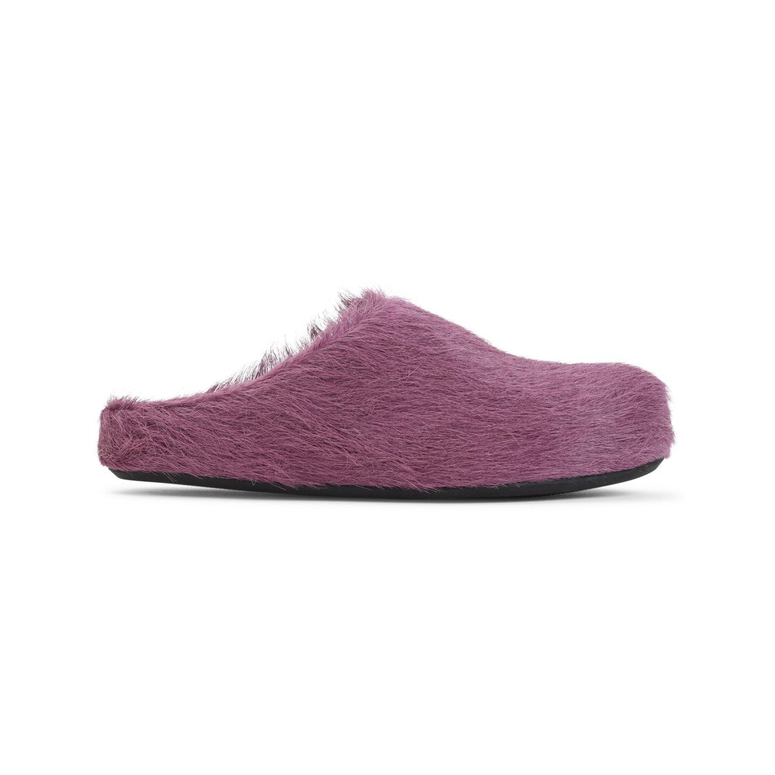Туфли-мюли Fussbett Mules из фиолетовой замши с ворсом Marni