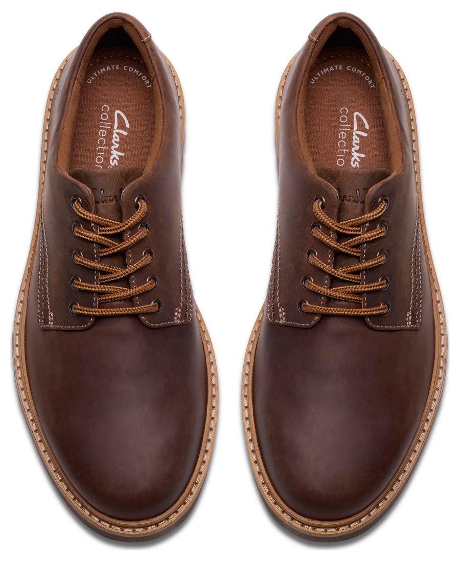 Мужские низкие повседневные туфли-дерби Weltridge Clarks, Beeswax leather — фото 4