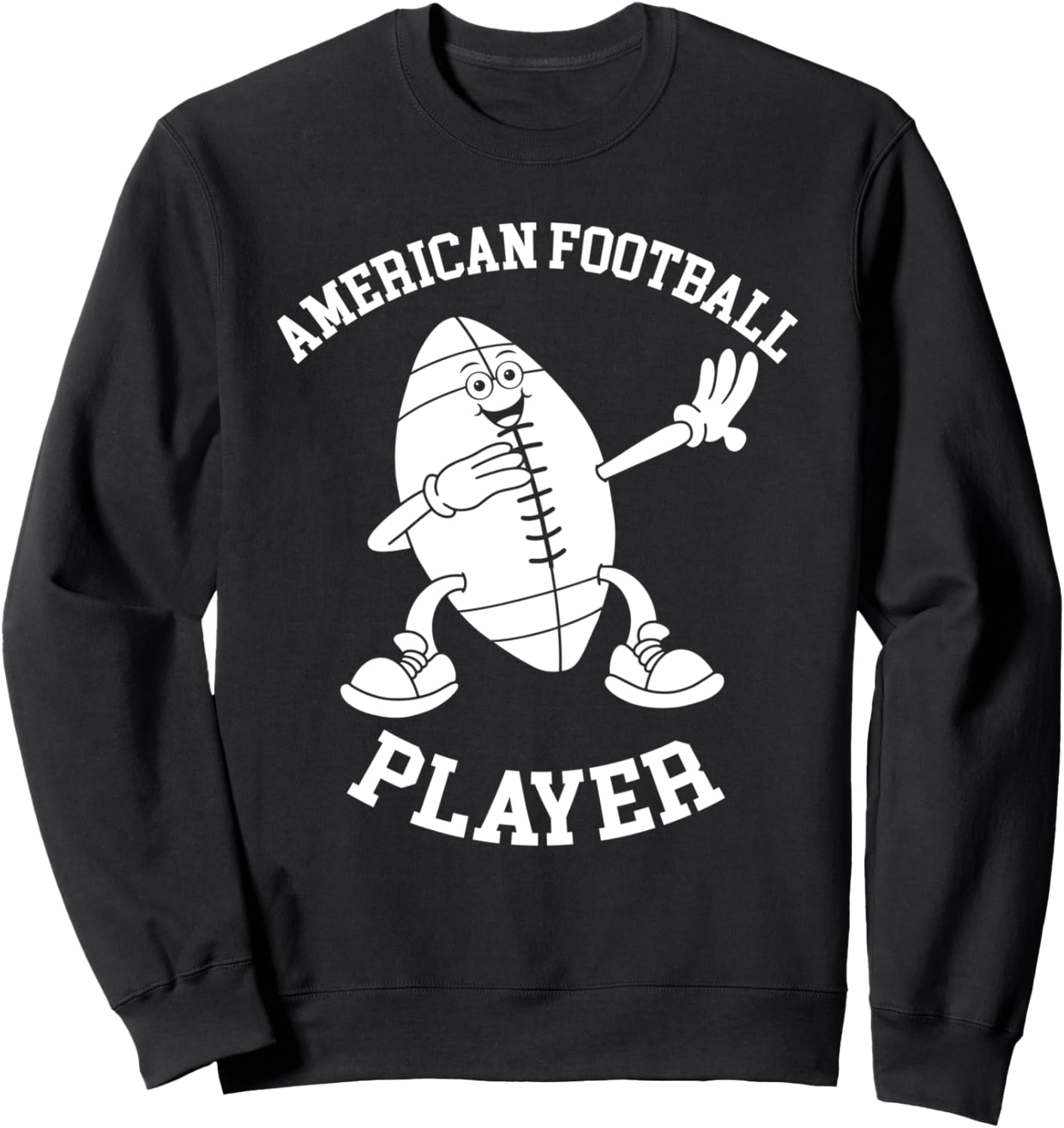 

Забавная толстовка с изображением американского футболиста и мяча для американского футбола Funny American Football Designs, черный