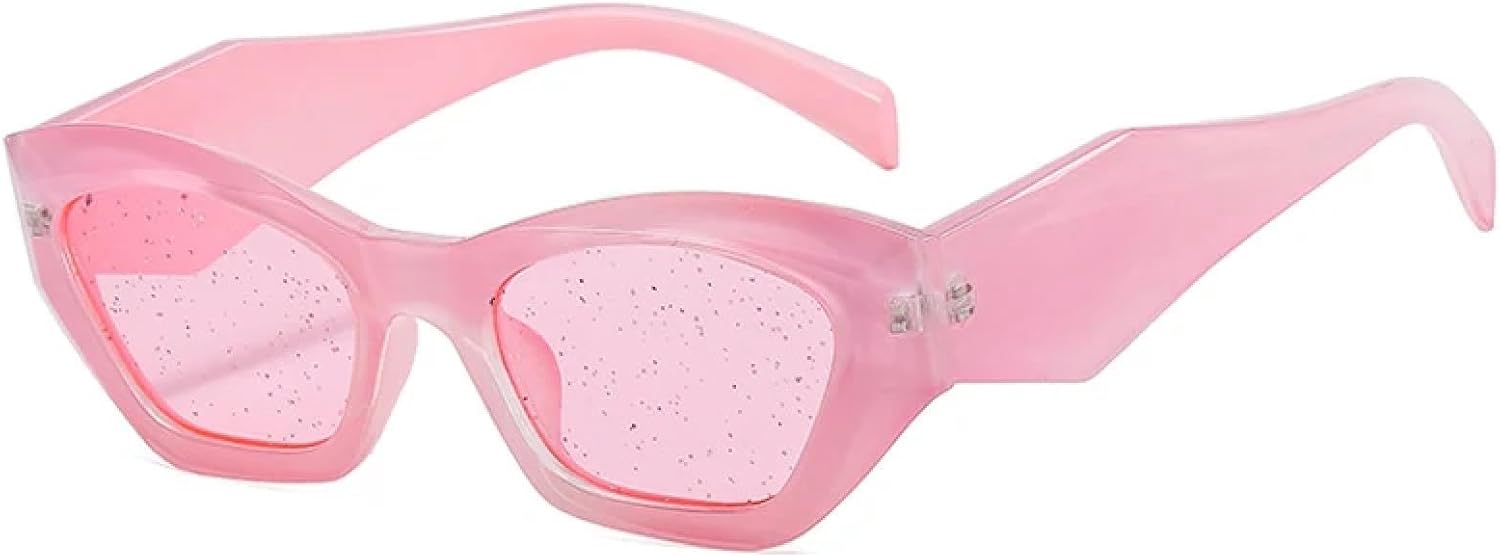 

Модные солнцезащитные очки неправильной формы «кошачий глаз» для женщин, винтажные розово-фиолетовые солнцезащитные очки с защитой от УФ-излучения для мужчин WNCKSQ, Jelly Pink Pink