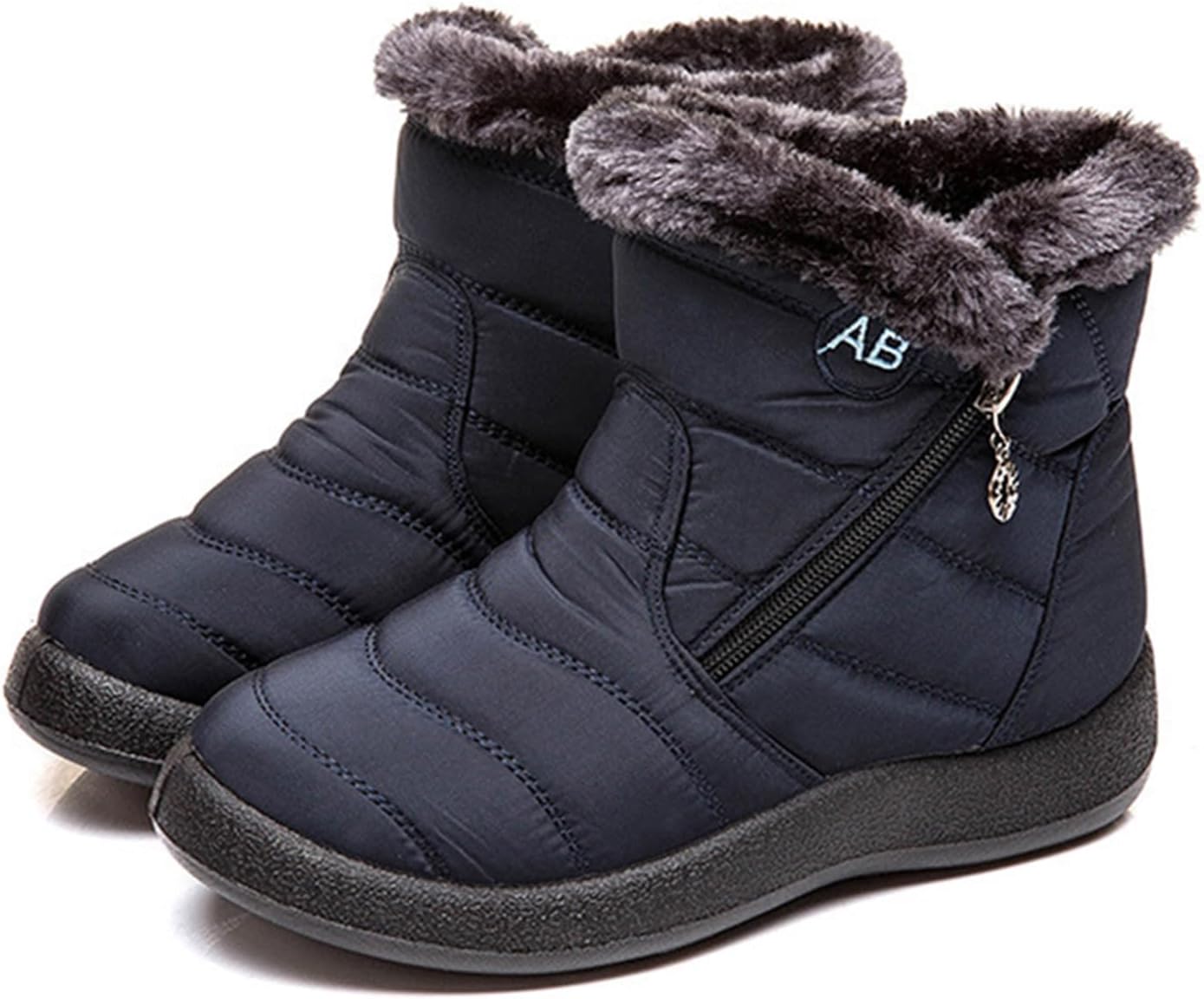 

Зимние сапоги для женщин и мужчин, широкие, удобные, теплые, на овчинной подкладке, водонепроницаемые, нескользящие, с поддержкой свода стопы, мягкие, удобные для ходьбы и походов на открытом воздухе Generic, синий