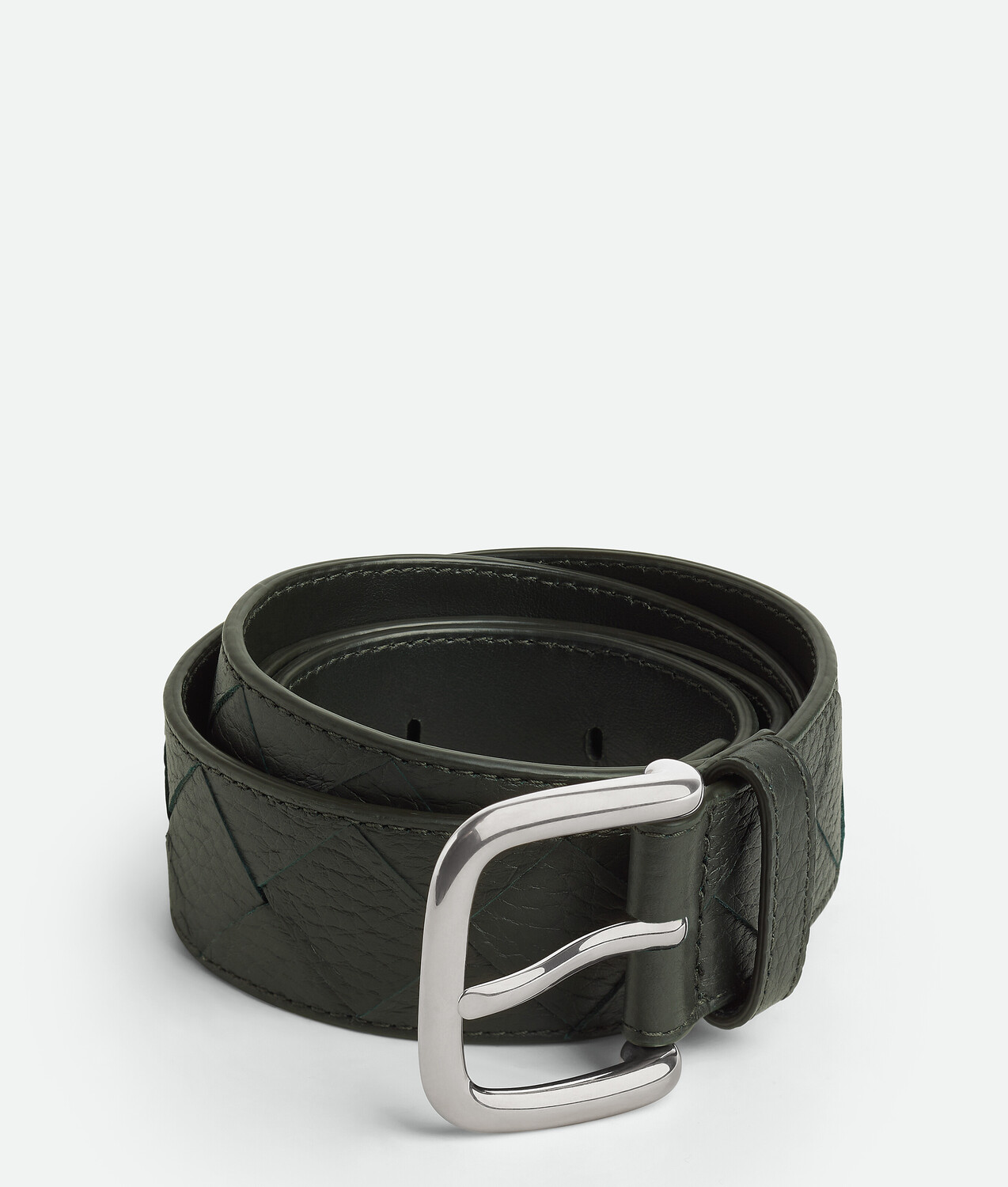 

Intrecciato taurillon belt BOTTEGA VENETA, темно-зеленый