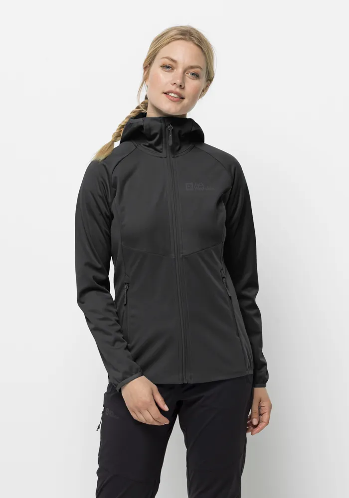 

Куртка из софтшелла Jack Wolfskin "GO HIKE SOFTSHELL W", с капюшоном, черный