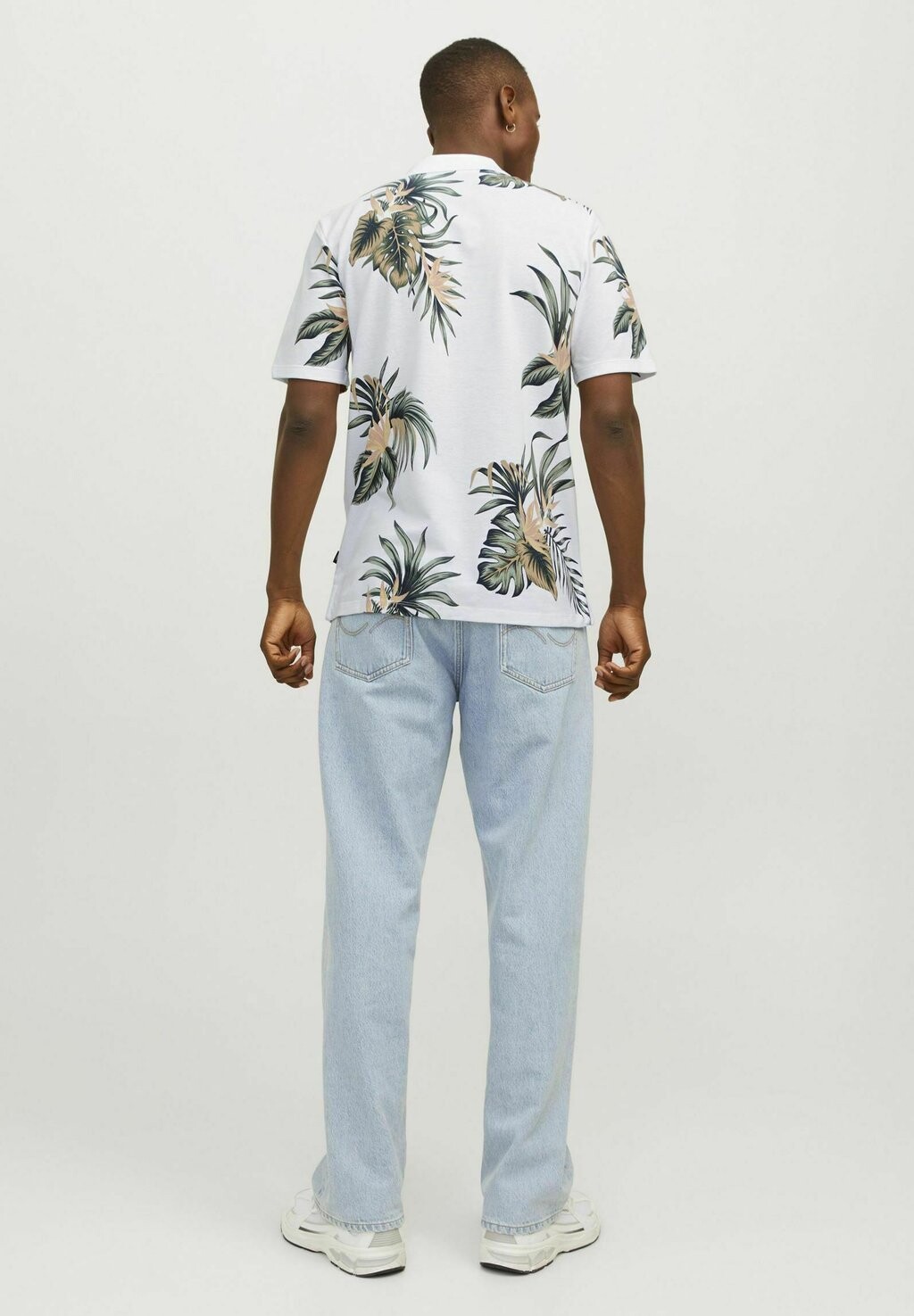 

Поло All Over Print Jack & Jones, белый
