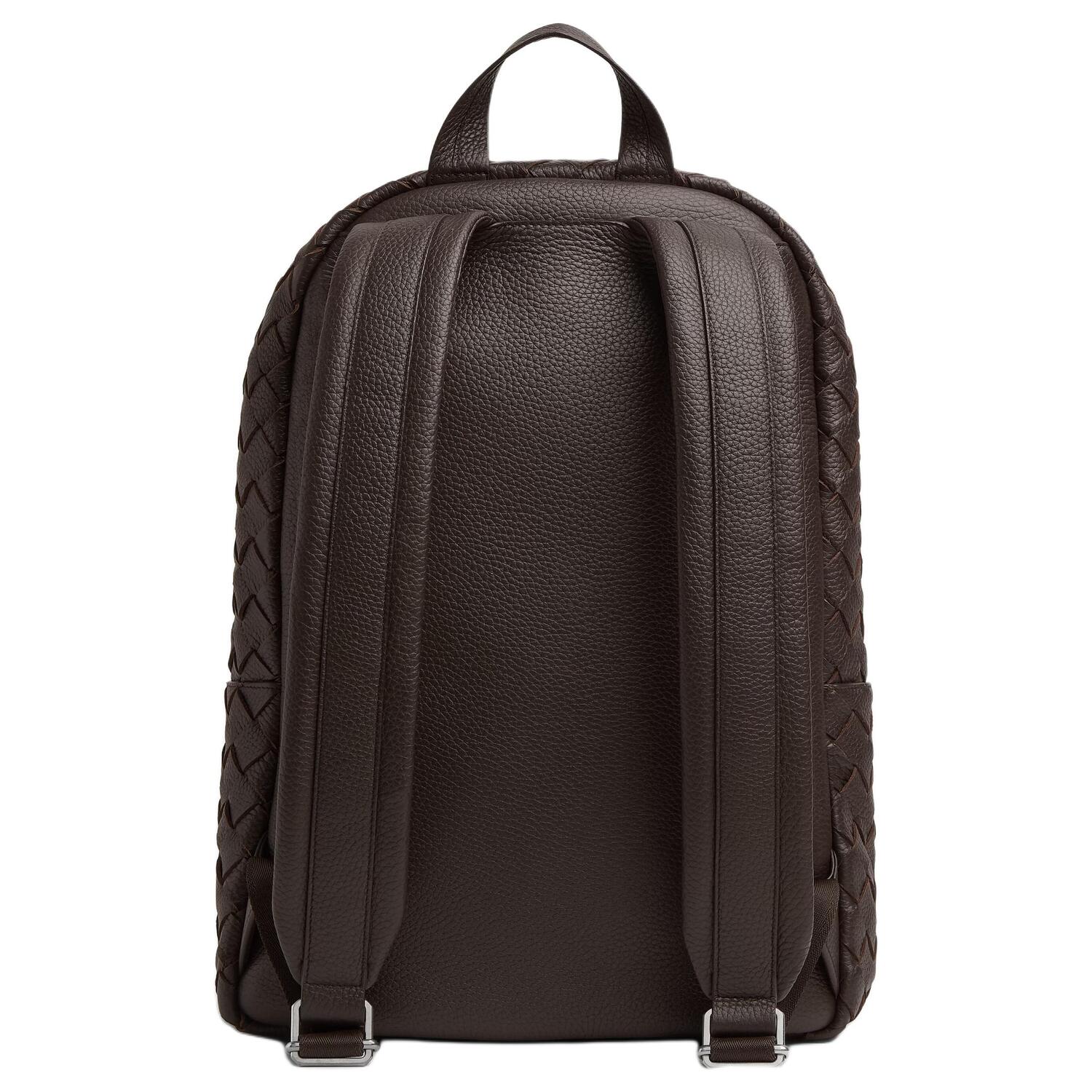 Bottega Veneta Рюкзак мужской из телячьей кожи intrecciato цвет chocolate brown — фото 3