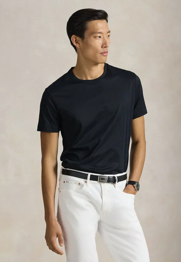 Футболка стандартного кроя lisle, базовая футболка Polo Ralph Lauren, Polo Black