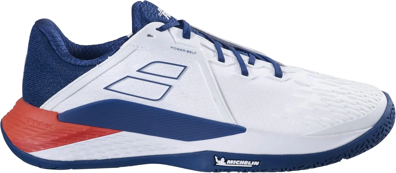 Мужские кроссовки для гимнастики Babolat Zapatillas De Tenis para Hombre Propulse Fury 3 Blanco, белый/синий — фото 2