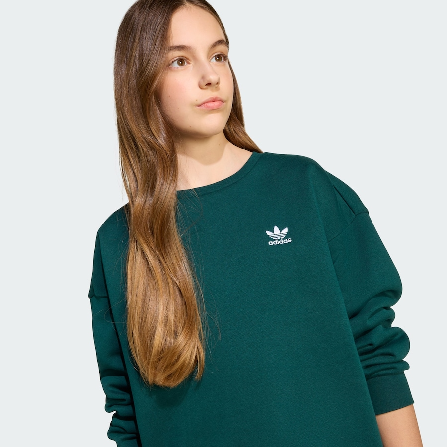 Толстовка ADIDAS ORIGINALS Boyfriend Crew, темно-зеленый — фото 4