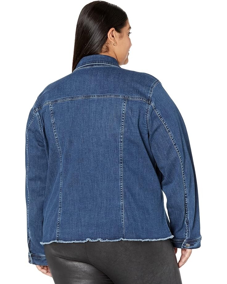 

Куртка Nydj Plus Size Frayed Hem Denim Jacket, цвет Rendezvous