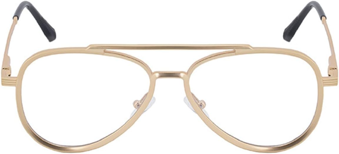 

Ретро-солнцезащитные очки для женщин в крупной оправе, роскошные очки в квадратной оправе с защитой от УФ-излучения UV400, стильные мужские солнцезащитные очки-пилот 98286 Melrose, Gold