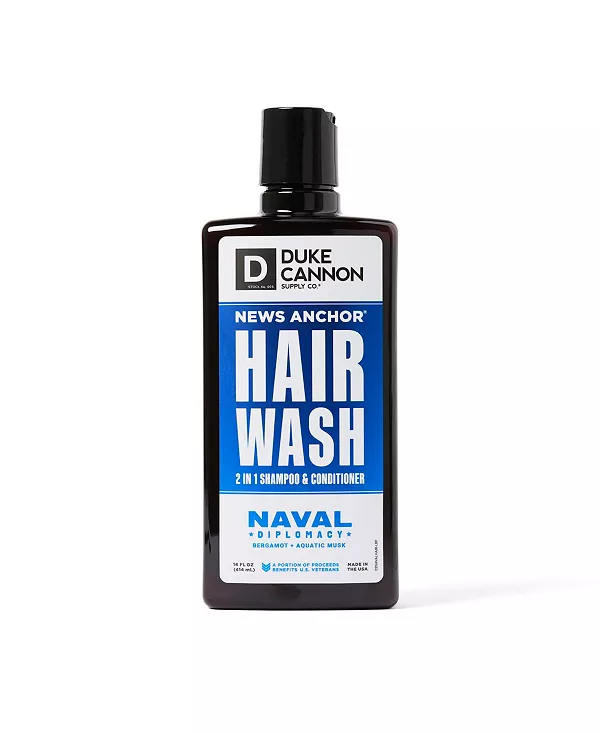 

Шампунь для волос 2-в-1 "Вестник новостей" объемом 14 унций - военно-морской Duke Cannon, naval