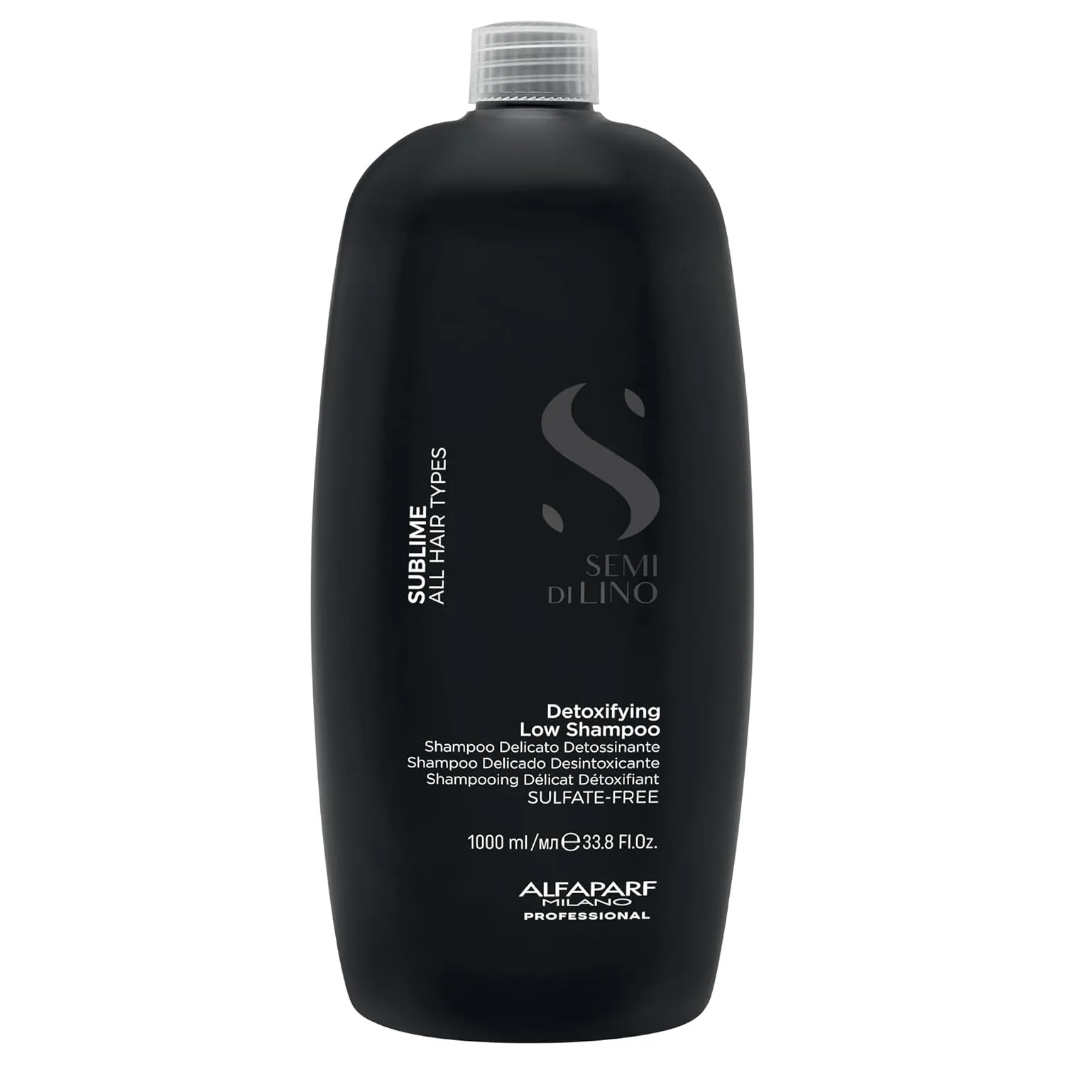 ALFAPARF MILANO Semi di Lino Detox Clarifying Shampoo для удаления налета от стайлинга, жира и жесткой воды - сульфат-фри шампунь для глубокого очищения кожи головы 1000 мл (.)