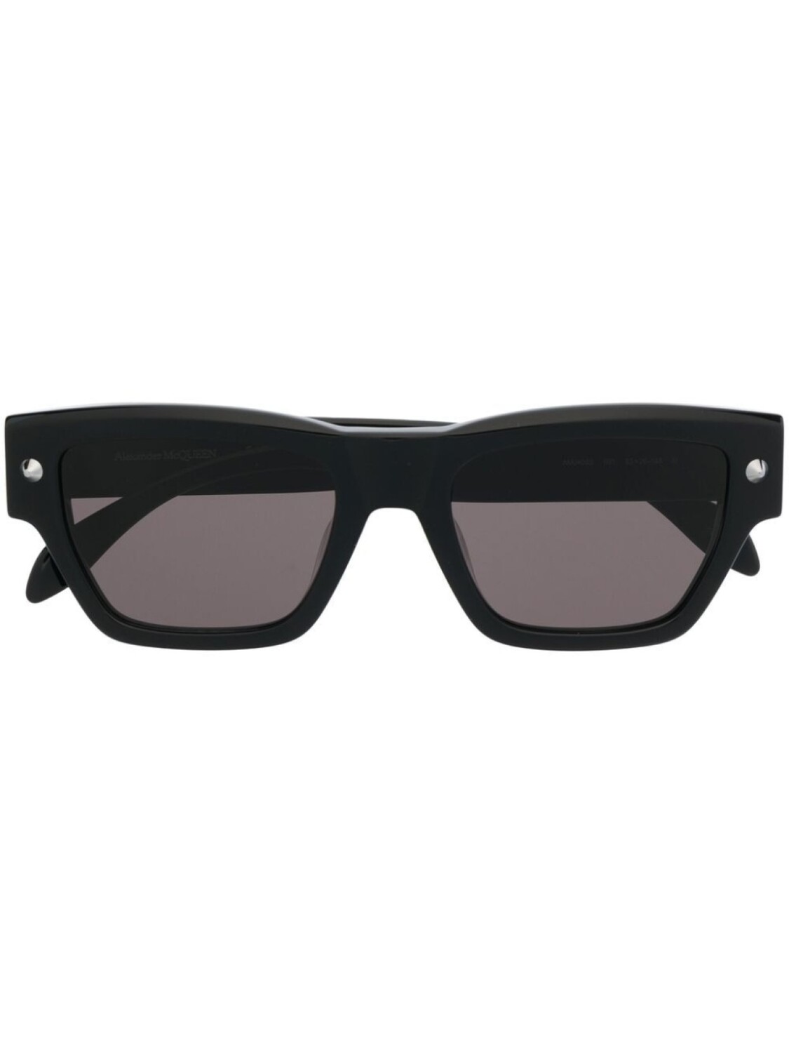 

Alexander McQueen Eyewear engraved-logo square sunglasses, черный