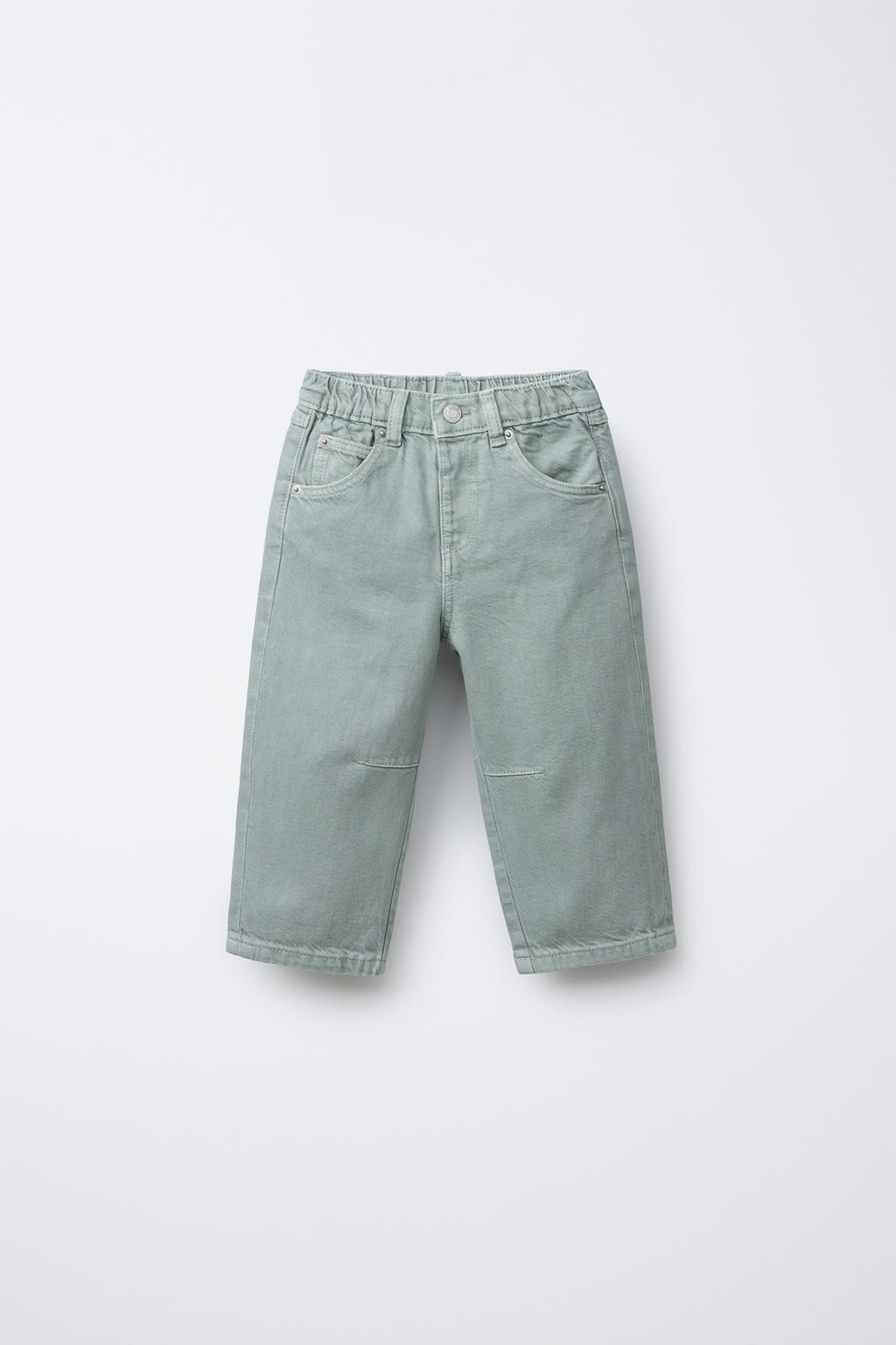 

Мешковатые брюки из саржи со складками ZARA, цвет Aquamarine