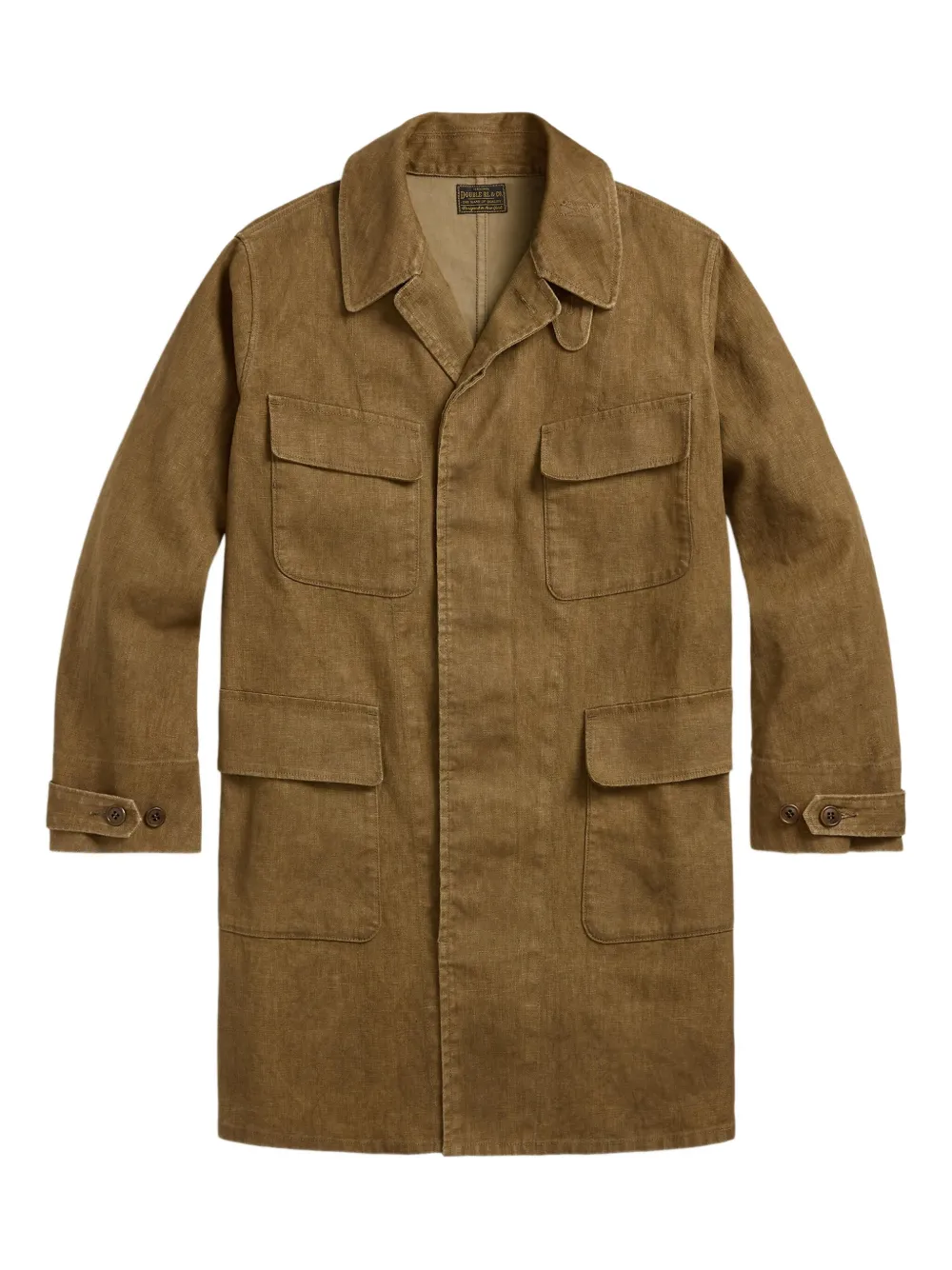 

Льняное пальто Ralph Lauren Rrl, коричневый