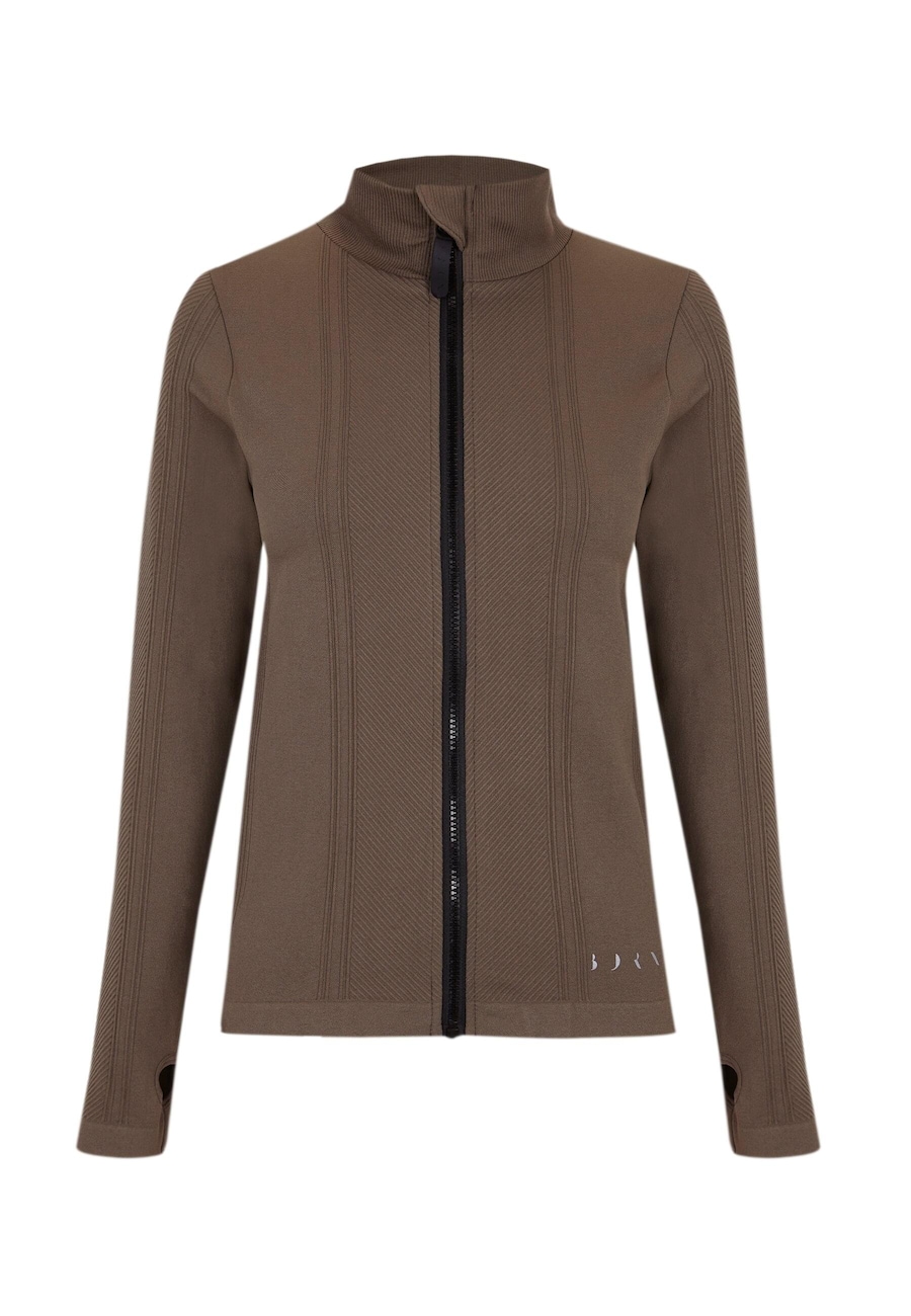 

Обычная спортивная толстовка с капюшоном на молнии Born Living Yoga India, коричневый