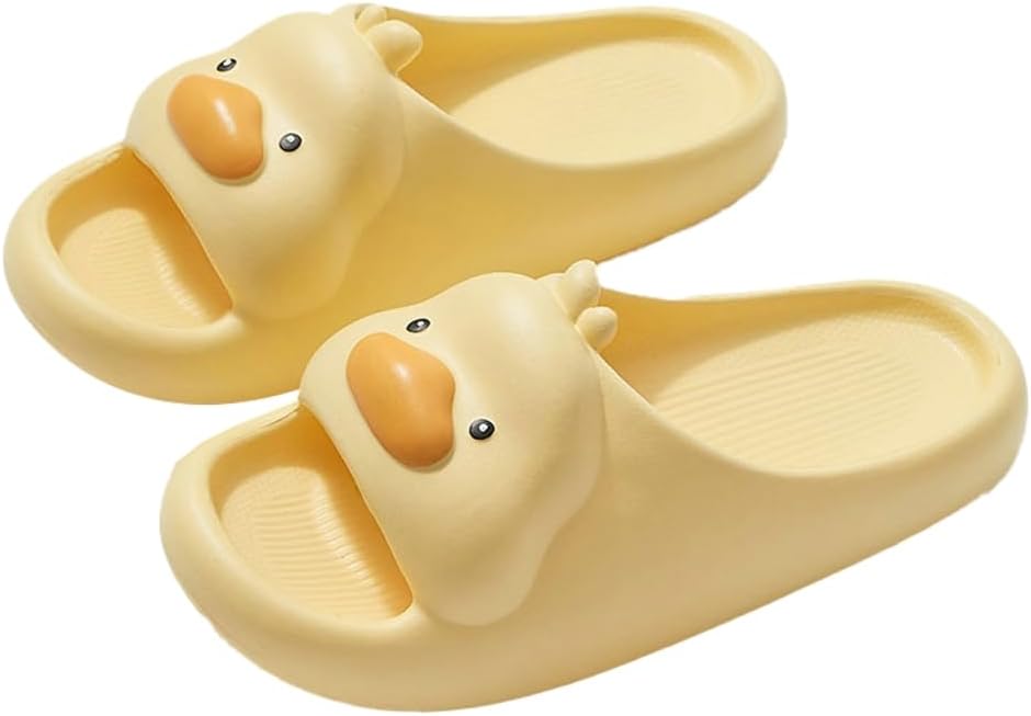 

Тапочки с мультяшной уткой Hzxsny для женщин и мужчин, милые тапочки в виде облаков, унисекс, пляжные тапочки, легкая летняя обувь, желтый