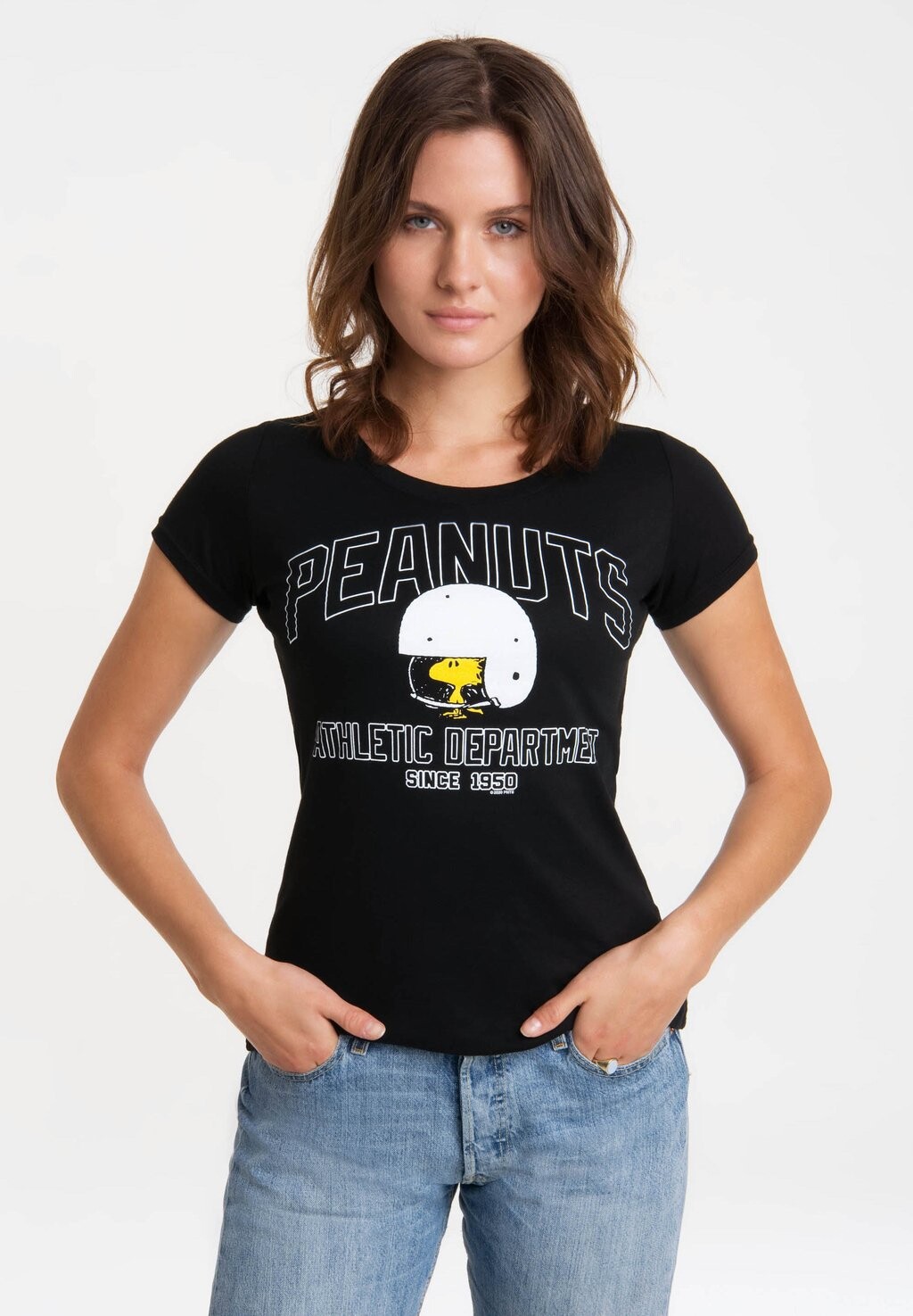 

Футболка с принтом PEANUTS WOODSTOCK LOGOSHIRT, черный