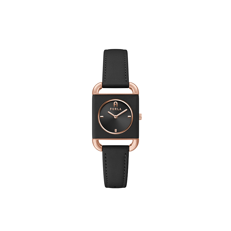 

Furla Часы HERITAGE Series Wrist Watch Quartz Movement Genuine Leather Strap 28mm Black Dial Women's Watch, Black Dial