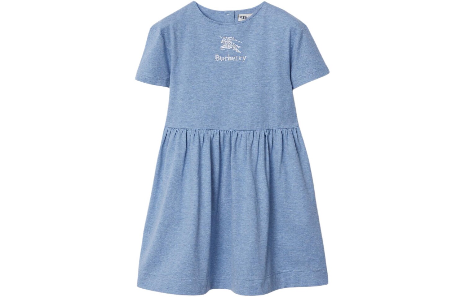 

Детское платье Burberry Kids, цвет Light blue-hemp gray