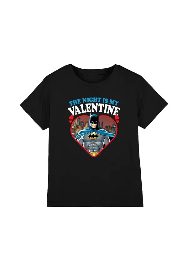 Футболка Cotton Soul Batman the night is my valentine print, черный
