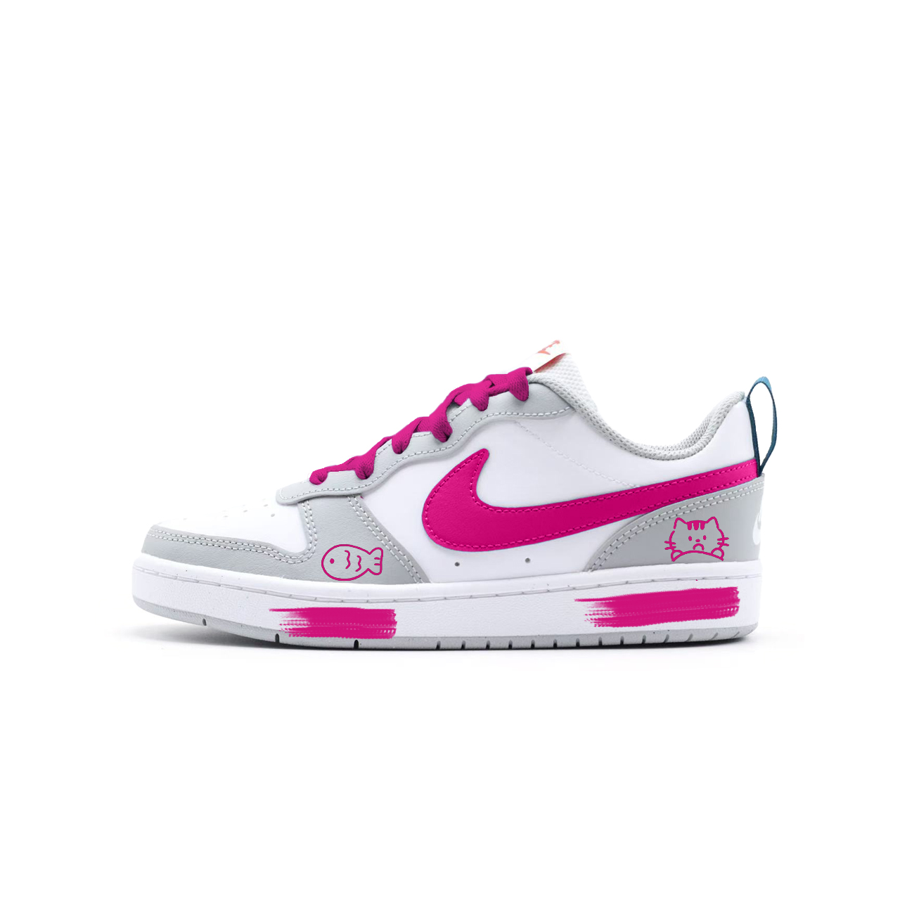 

Детские скейтерские кроссовки Court Borough для младших школьников Nike, розовый/красная