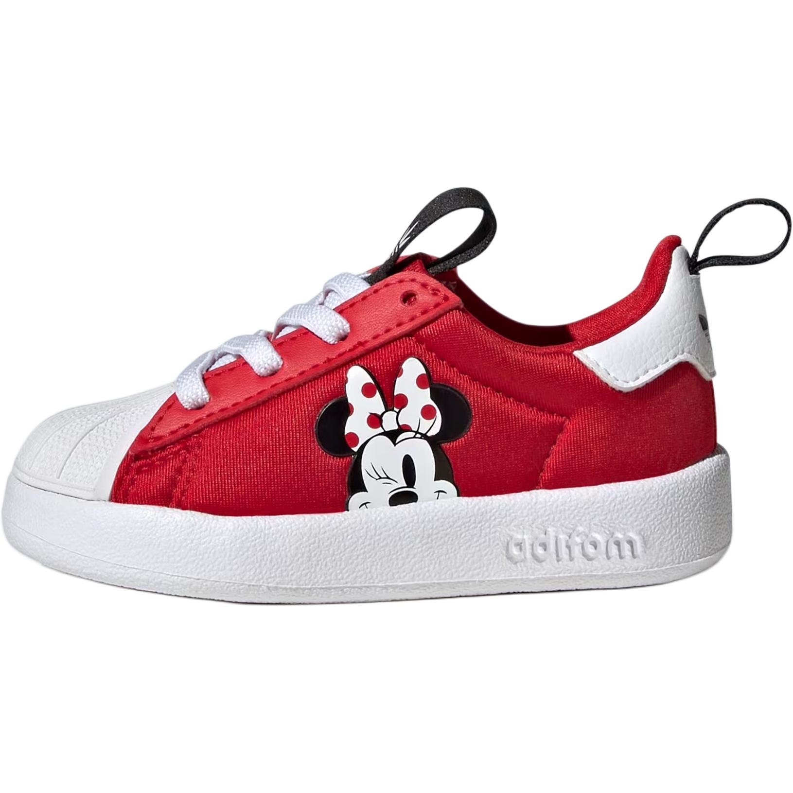 

Adidas Originals Низкие кроссовки Disney x SUPERSTAR 360 из износостойкого материала, красные/белые, для младенцев и малышей