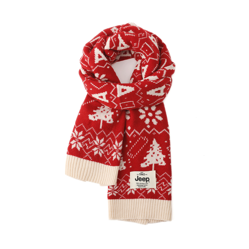 

Jeep Плед из плюшевой пряжи унисекс, Letter Tree Red