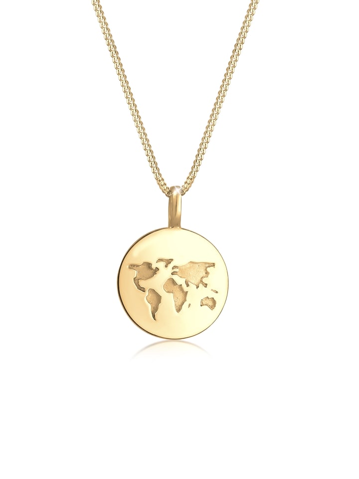 

Elli Колье из диска и золотого шара из серебра 925 пробы