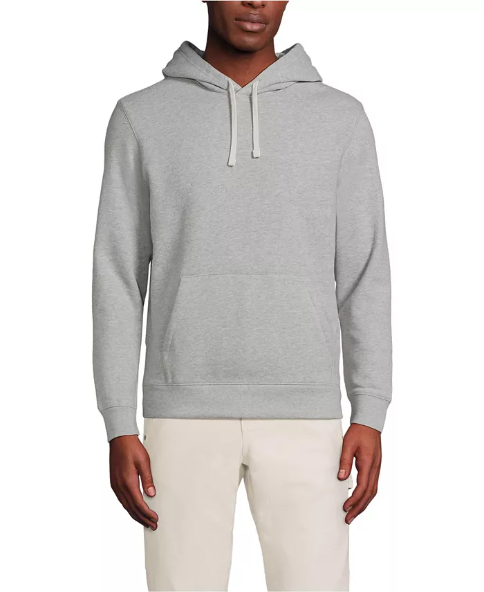 

Мужская толстовка с капюшоном Serious Sweats на молнии, с длинными рукавами Lands' End, серый