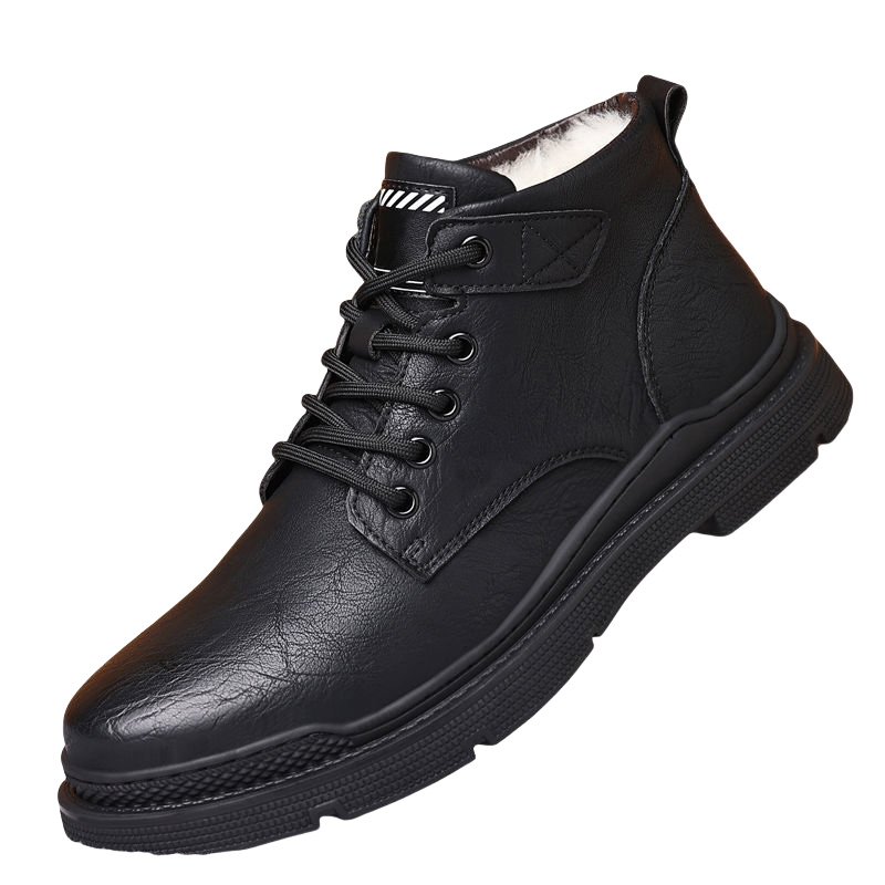 Captain illy Мужские ботинки Martin без подкладки коричневые, цвет Brown Unlined Shoes — фото 3