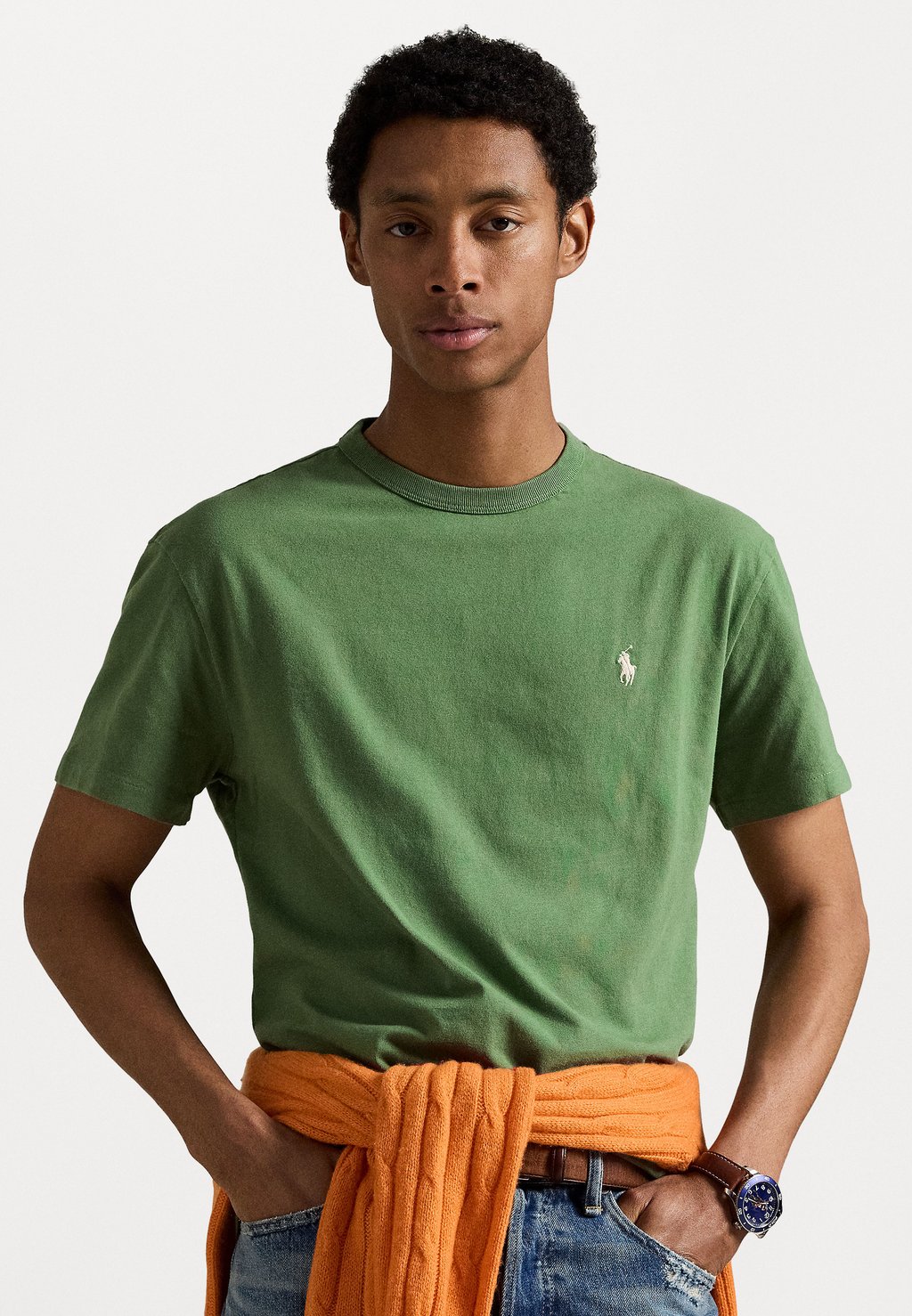 

Базовая футболка CLASSIC FIT JERSEY CREWNECK T-SHIRT Polo Ralph Lauren, синий
