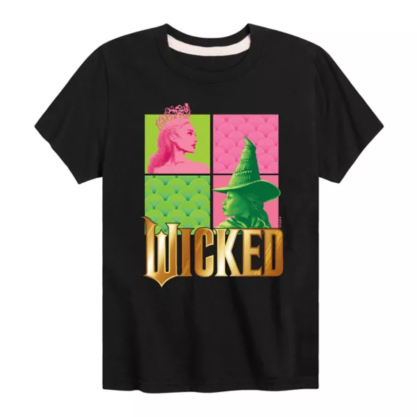 

Футболка с принтом в виде сетки от wicked glinda & elpha для мальчиков 8-20 лет Licensed Character, черный