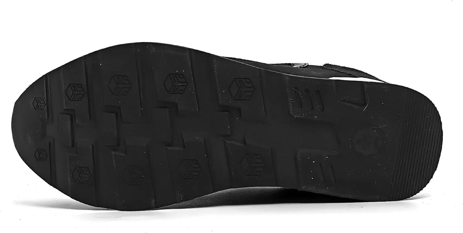 

Мужские модные кроссовки OPP, повседневные, на шнуровке, из замши и кожи, для бега, тенниса, спорта и тренажерного зала Whaletill, черный