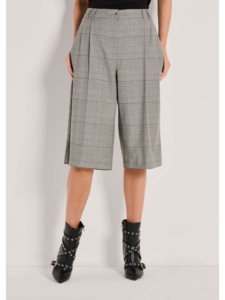 

MADELEINE Бермуды Glencheck с высокой талией, графитово-многоцветные