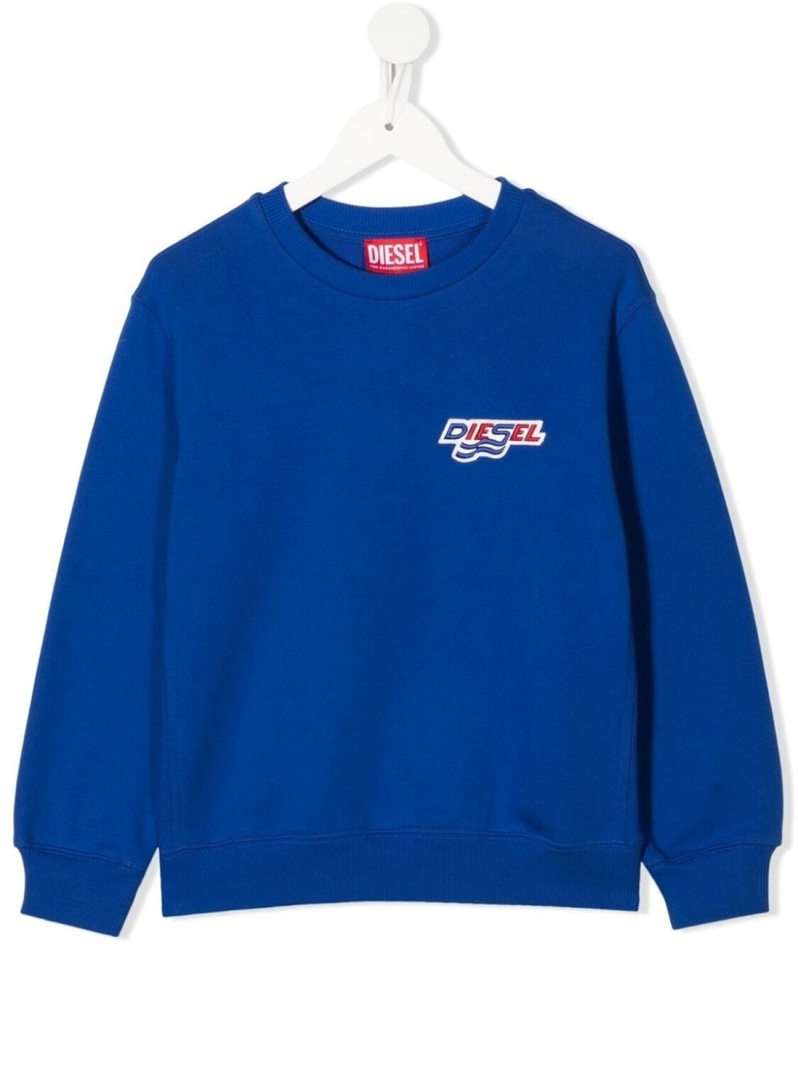 

Diesel Kids толстовка с вышитым логотипом, синий