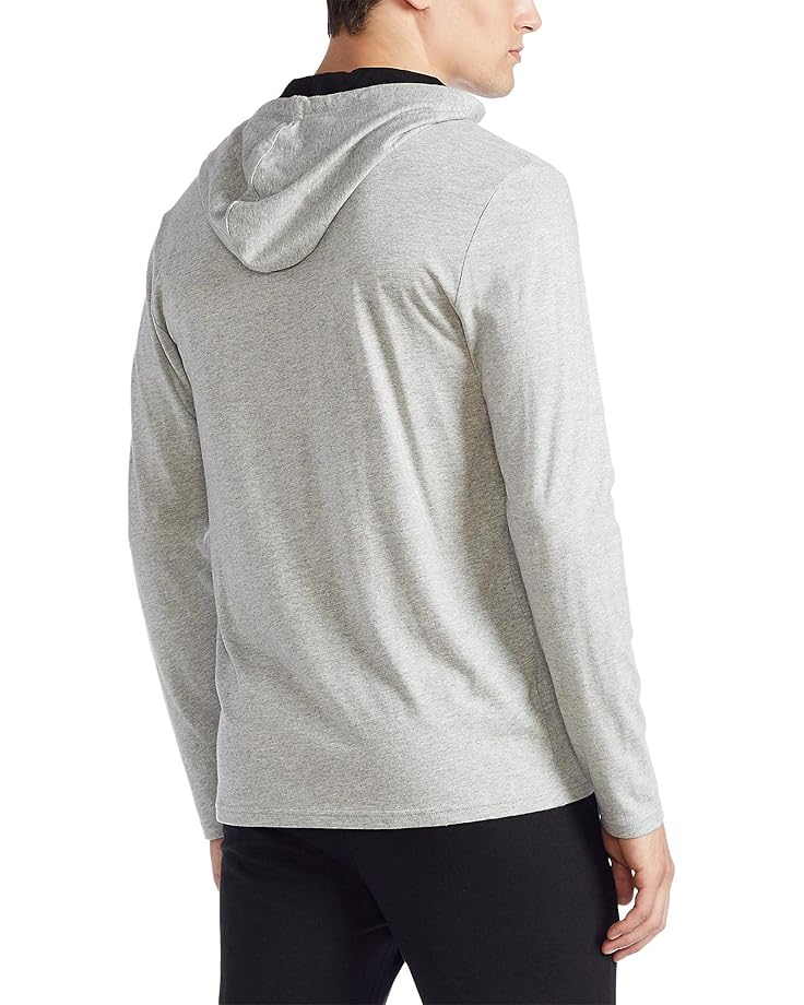 Мужская толстовка для сна Polo Ralph Lauren Supreme Comfort Loungewear, Andover Heather/Polo Black/Rl2000 Red Pp — фото 2
