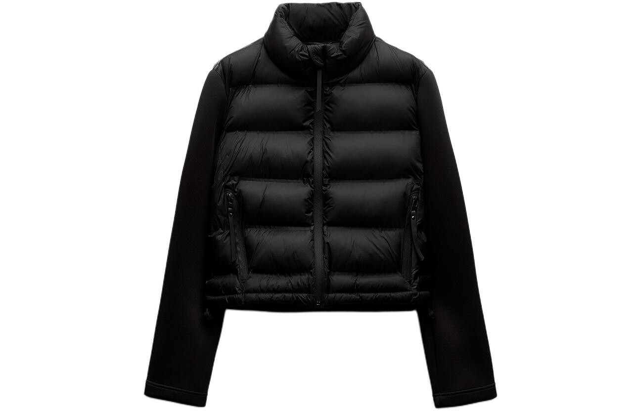 

Стеганая куртка женская черная Zara