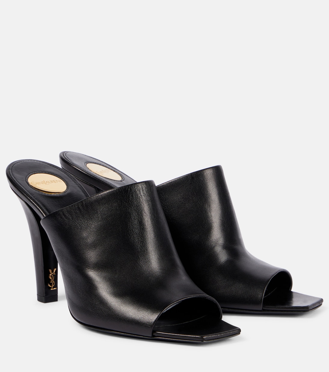 Джилл 95 кожаные мюли Saint Laurent, нуар