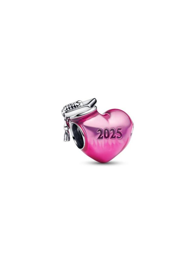 

Шарм Pandora Graduation 2025 Heart Charm, стерлинговое серебро