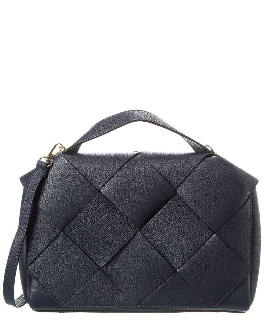 

Итальянская кожаная сумка с верхней ручкой Italian Leather, синий