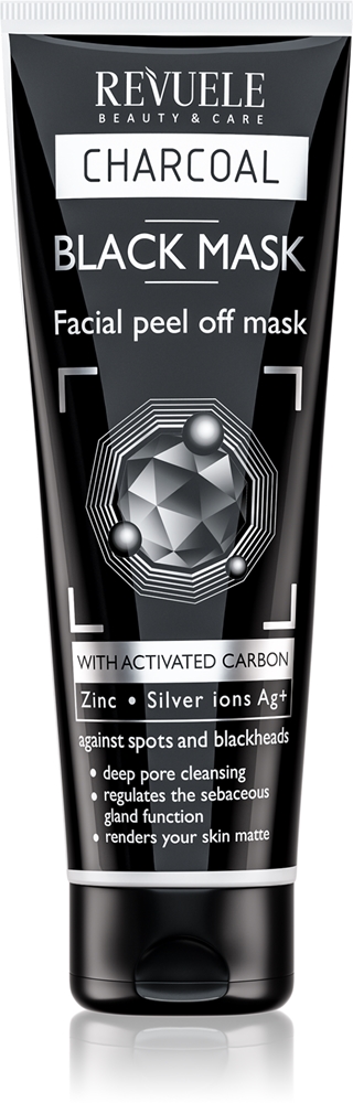 

Угольно-Черная очищающая маска-пленка для проблемной кожи Revuele, 80 мл