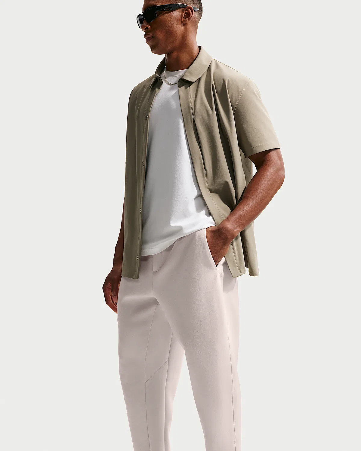 Мужские штаны Dri-FIT Nike 24.7 ImpossiblySoft, Light Orewood Brown/Sail/Light Iron Ore — фото 4